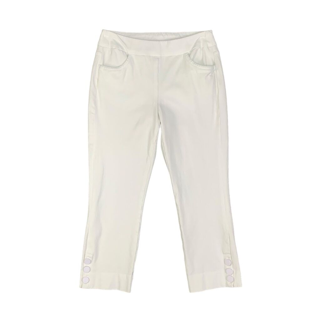 Soft Surroundings Jeggings Womens PXS Extra Small Petite White Pull On Cropped